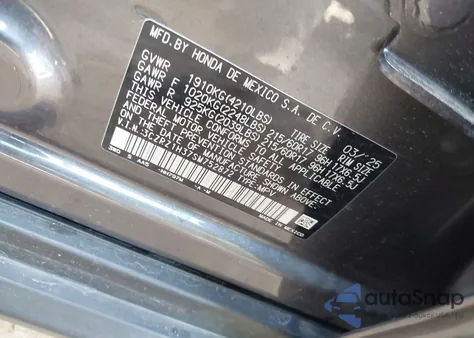 2025 Honda Hr-V 2Wd Lx from USA, damaged, VIN 3CZRZ1H37SM752872
